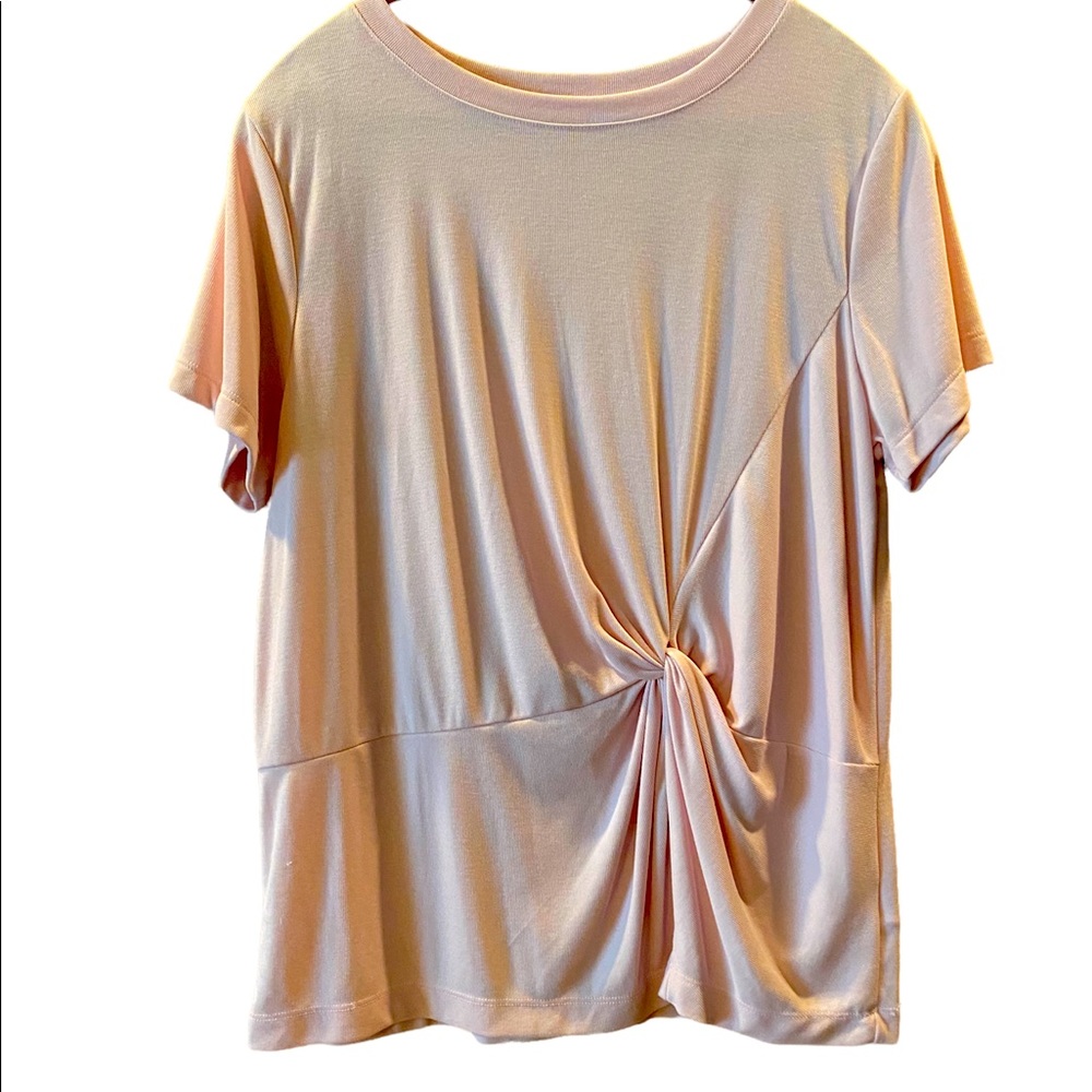 Time and Tru Tee with Twist Front